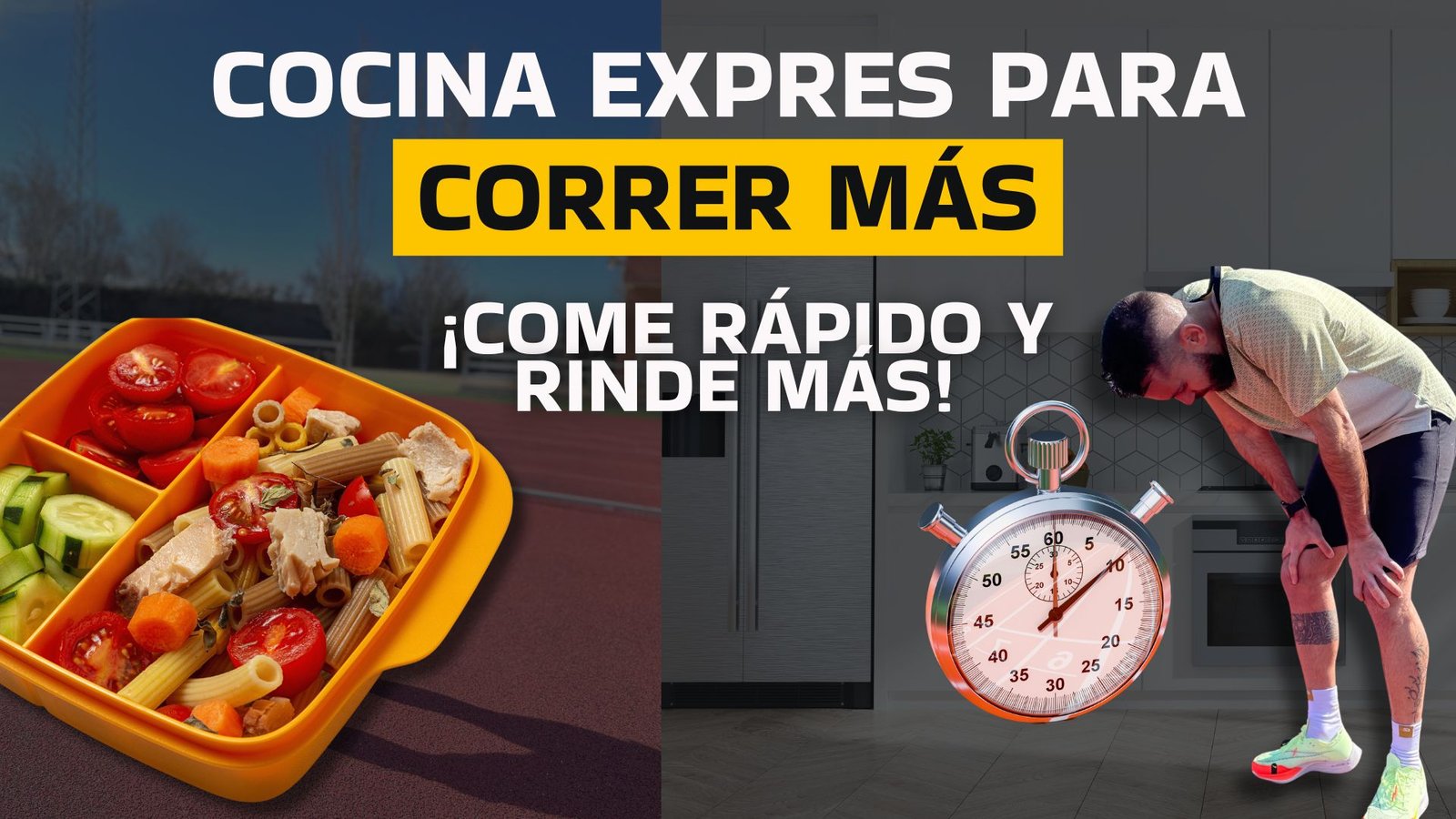 En este momento estás viendo #57 🥗 Comidas RÁPIDAS y SALUDABLES para CORREDORES🏃‍♂️: Mejora tu RENDIMIENTO sin perder tiempo ⏱️